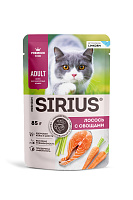 Sirius Premium Adult Влажный корм для кошек, Лосось и Овощи 
