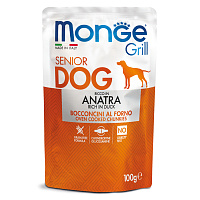 Monge Dog Grill Senior Влажный корм для пожилых собак, Утка