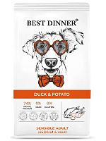 Best Dinner Sensible Adult Medium&Maxi Сухой корм для собак средних и крупных пород склонных к аллергии, Утка и Картофель