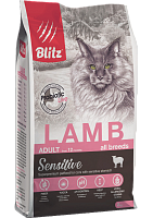Blitz Sensitive Adult Cat Сухой корм для кошек с чувствительным пищеварением, Ягненок
