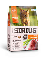 Sirius Сухой корм для стерилизованных кошек, Утка и Клюква