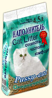 Pussy Cat Наполнитель океанический впитывающий минеральный без запаха 2.4кг/4.5 л