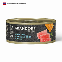 Grandorf Fresh Влажный корм для кошек, Филе тунца с лососем в желе