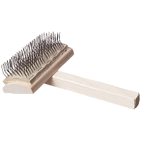 Зооник Пуходерка деревянная для собак "Кавказец" полукруглая 10*5.5см