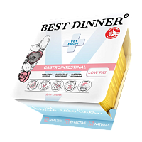 Best Dinner Vet Profi GastroIntestinal Low Fat Влажный корм для собак, при нарушениях пищеварения и всасывания в кишечнике, паштет, Индейка