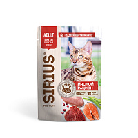 Sirius Premium Adult Влажный корм для кошек, Мясной рацион 