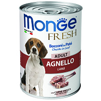 Monge Dog Fresh Влажный корм для собак всех пород, Мясной рулет и Ягненок