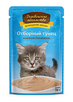 Влажный корм для котят Деревенские Лакомства Отборный тунец паштет
