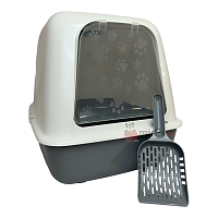 Zliger Туалет для кошек закрытый, серый 50.5*39*41см