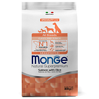 Monge Dog Speciality Puppy&Junior Сухой корм для щенков всех пород, Лосось и Рис