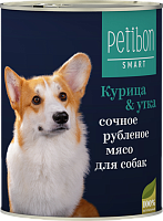Четвероногий гурман Petibon Smart для собак Рубленое мясо с Курицей и Уткой