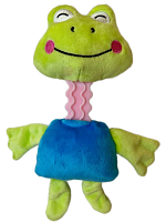 Foodster Игрушка для собак Плюшевая лягушка с термопласт резиной, 22см