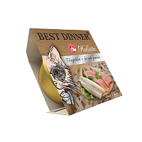Best Dinner Cat Holistic Влажный корм для стерилизованных кошек, Индейка и Белая рыба в желе