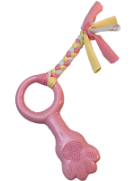 Foodster Игрушка для собак Кольцо с лапой и веревкой, термопласт резина