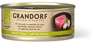 Grandorf Adult Grain Free Влажный беззерновой корм для кошек, филе Тунца и мясо Краба