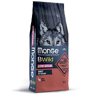 Monge Dog BWild Low Grain Сухой корм для собак всех пород, Олень