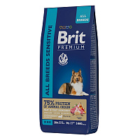 Brit Premium Dog Sensitive Сухой корм для собак с чувствительным пищеварением, Ягненок и Индейка