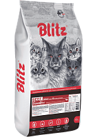 Blitz Sensitive Adult Cat Сухой корм для кошек с нежным желудком и склонностью к аллергии, Говядина