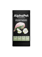 AlphaPet Superpremium Крем-лакомство для кошек, Кролик и Яблоко