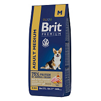 Brit Premium Dog Adult Medium Сухой корм для собак средних пород Курица