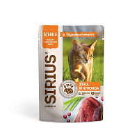 Sirius Premium Sterile Влажный корм для стерилизованных кошек, Утка и Клюква