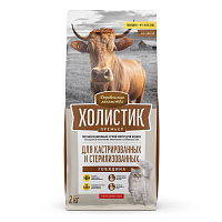 Деревенские лакомства Холистик Премьер Сухой корм для стерилизованных кошек, Говядина