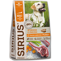 Sirius Сухой корм для собак, Ягненок и Рис