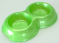 Homepet Миска (зеленый перламутр) 2*200мл