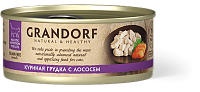 Grandorf Adult Grain Free Влажный беззерновой корм для кошек, Куриная грудка и Лосось