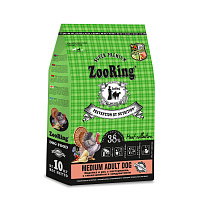 ZooRing Medium Adult Dog Сухой корм для собак средних пород, Индейка и Рис с пастернаком, глюкозамином и хондроитином