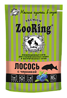 ZooRing Влажный корм для стерилизованных кошек, сочные кусочки в соусе, Лосось с черникой