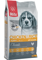 Blitz Classic Puppy Сухой корм для щенков всех пород, Курица и Рис
