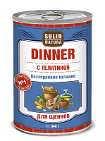 Solid Natura Dinner Влажный беззерновой корм для щенков, Телятина