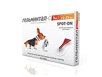 Гельминтал С spot-on для собак более 10 кг капли на холку 1 пипетка