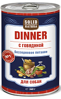 Solid Natura Dinner Влажный беззерновой корм для собак, Говядина