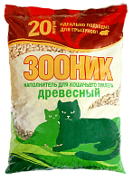 Зооник Наполнитель Впитывающий, Древесный 20л