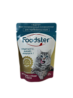 Foodster Super Premium Влажный корм для стерилизованных кошек, Утка, кусочки в соусе