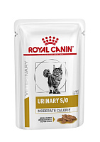 Royal Canin Urinary S/O Moderate Calorie Влажный корм для кошек, кусочки в соусе