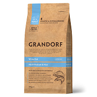 Grandorf Dog Med&Max White Fish Сухой корм для собак средних и крупных пород, Белая рыба