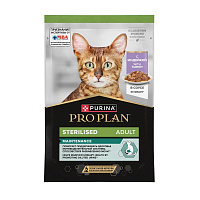 Влажный корм для взрослых стерилизованных кошек Purina Pro Plan Sterilised, Индейка в соусе