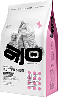AJO Cat Kitten&Mom Сухой корм для котят, беременных и кормящих кошек, Индейка