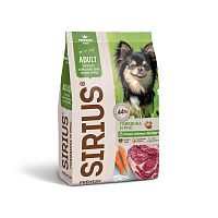 Sirius Сухой корм для собак малых пород, Говядина и Рис
