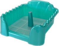 Homepet Туалет для собак со столбиком (бирюзовый перламутр) 60*40см