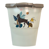 Zliger "Dogs" Контейнер для корма 36л (бежевый)	