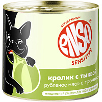 Enso Sensitive Adult Dog Влажный корм для собак всех пород с чувствительным пищеварением, Кролик с тыквой