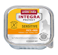 Animonda Integra Protect Sensitive Влажный корм для кошек при пищевой аллергии ламистер диета, Индейка и Рис