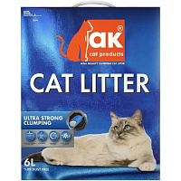 AK Cat Ultra Strong Clumping Комкующийся наполнитель бентонитовый без запаха 6л