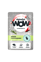 AlphaPet WOW Влажный корм для кошек, ломтики в соусе, Кролик с потрошками