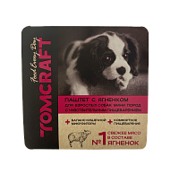 Tomcraft Влажный корм полнорационный для взрослых собак мелких пород с чувствительным пищеварением, нежный паштет, Ягненок