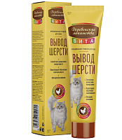 Деревенские лакомства Вита Паста для кошек, для вывода шерсти, Курица